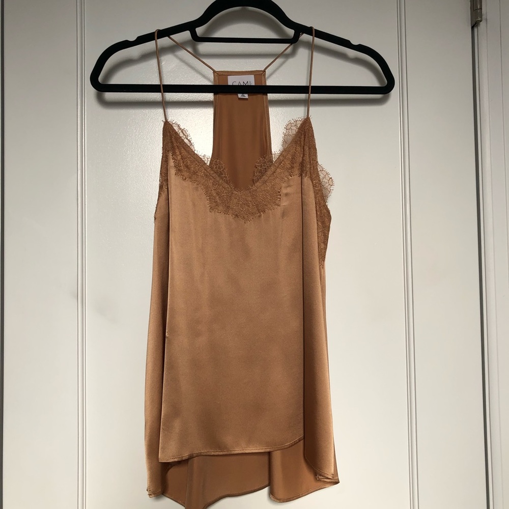 Cami NYC Racer back Silk Camisole